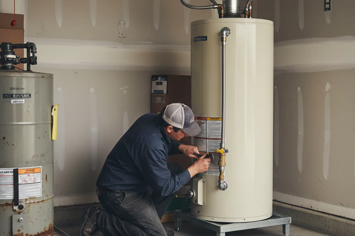 Water heater and shutoff valve replacement in Kinards